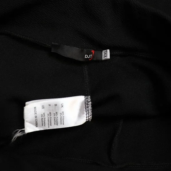 DJT Black Textured Crepe Flared Skater Skort XXL - Picture 4 of 6